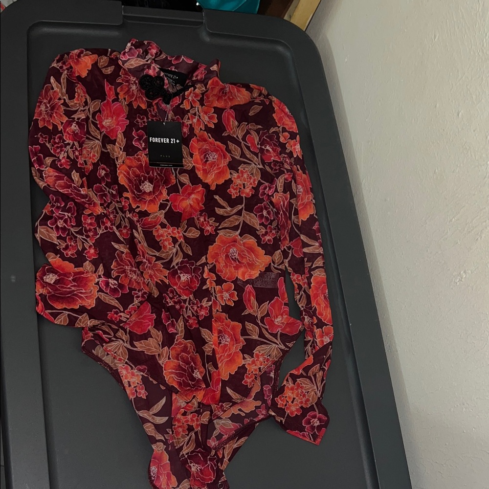 Forever 21  Floral Bodysuit